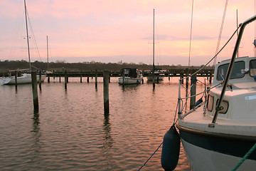 Image showing Marina in the evning.