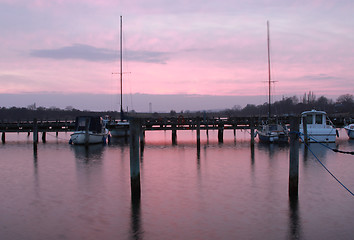 Image showing Marina in the evning.