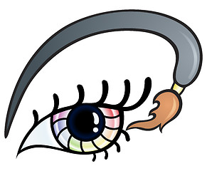 Image showing Colorful eye
