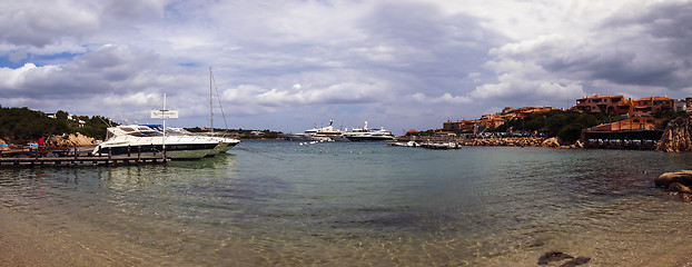 Image showing Panoramic view of the city of Porto Rotondo in Sardinia