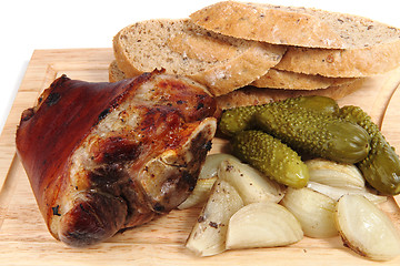 Image showing Roasted pork knuckle 