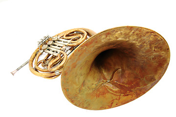 Image showing old french horn