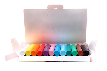 Image showing color plasticine isolated on the white background