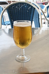 Image showing A glass of cold beer