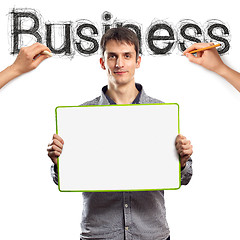 Image showing sketch word business with businessman