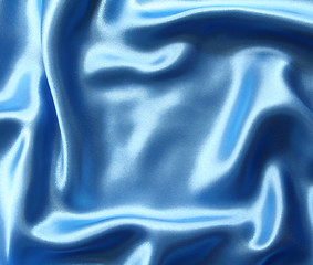 Image showing Smooth elegant dark blue silk can use as background 