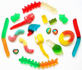 Image showing Colorful different Jelly Candy as sweet background 