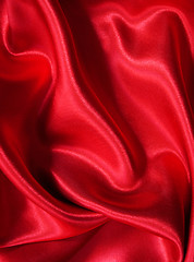 Image showing Smooth elegant red silk 