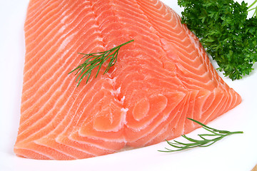 Image showing Raw salmon