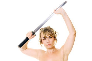 Image showing woman with sword