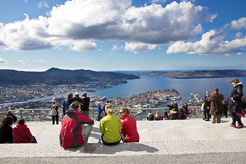 Image showing View from flÃ¸yen in Bergen