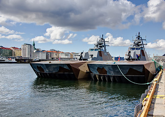 Image showing Norwegian millitary ships