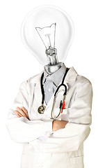 Image showing doctor with lamp-head