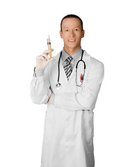 Image showing young doctor man with stethoscope