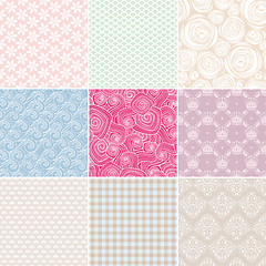 Image showing simple seamless patterns