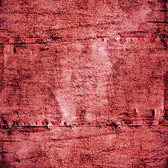 Image showing metal painted crimson wall texture