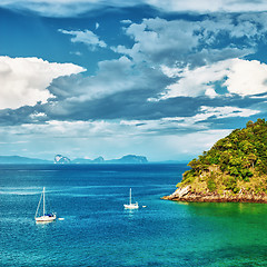 Image showing Yacht in the Sea