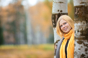 Image showing Beautiful Girl in Park