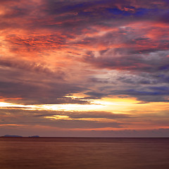 Image showing Sunset over Andaman Sea