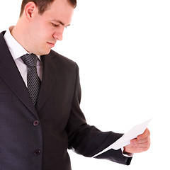 Image showing businessman read paper