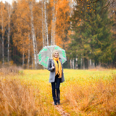 Image showing Beautiful Girl in Forest