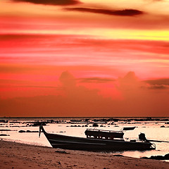 Image showing Sunset over Andaman Sea