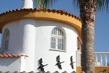 Image showing Beautiful house with birds as decoration