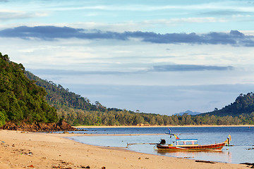 Image showing Sunset over Andaman Sea