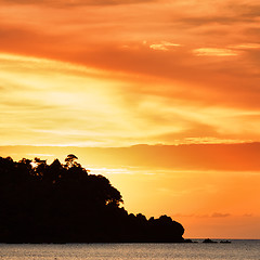 Image showing Sunset over Andaman Sea