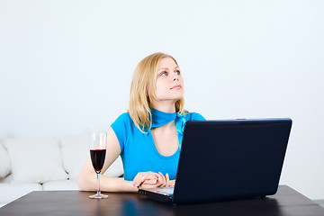 Image showing Woman with Laptop