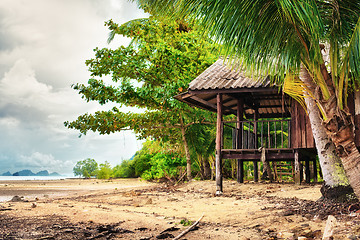 Image showing Hut on a Beach
