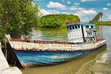 Image showing Old Thai Ship