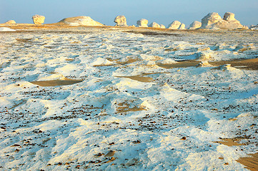 Image showing Landscape of the famous white desert in Egypt