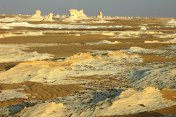 Image showing Landscape of the famous white desert in Egypt