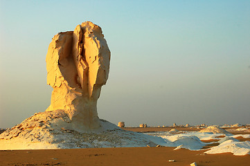 Image showing Landscape of the famous white desert in Egypt