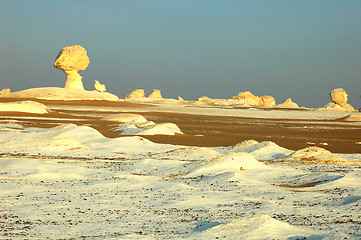 Image showing Landscape of the famous white desert in Egypt