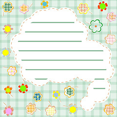 Image showing template frame design for greeting card. vector