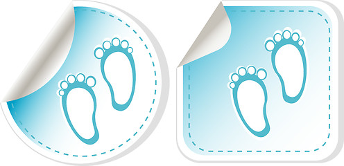 Image showing Vector card for baby boy stickers set