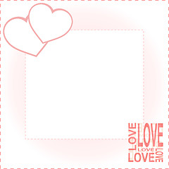 Image showing Valentine Day card with two hearts