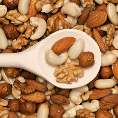 Image showing Nuts on a spoon