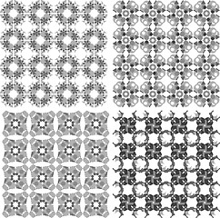 Image showing Geometric seamless patterns set, arabic backgrounds