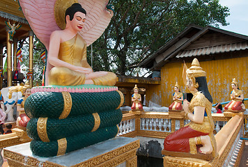 Image showing Buddha image at Phnom Yat in Pailin, Cambodia