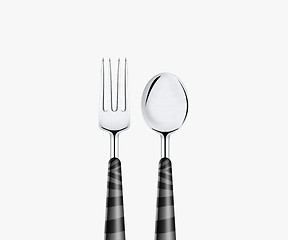 Image showing Fork spoon and knife