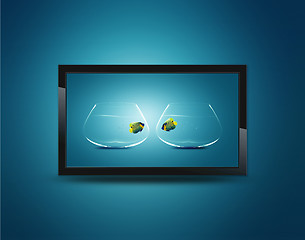 Image showing Black LCD tv