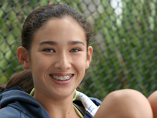 Image showing Happy teen girl smiling