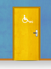 Image showing Sign of public toilets WC