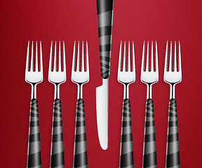 Image showing set of forks