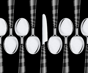 Image showing spoons and knife