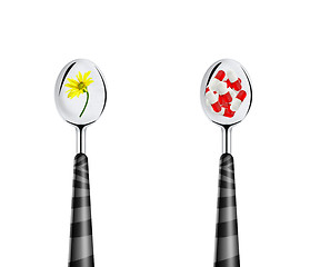 Image showing spoons of pills