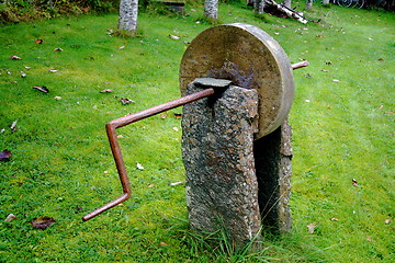 Image showing Old grindstone